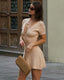 SLIM® Ribbed Knit V-Neck Button Dress