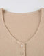 SLIM® Ribbed Knit V-Neck Button Dress