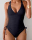 SLIM® Ruched Back-Ring One-Piece Swimsuit