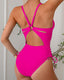 SLIM® Ruched Back-Ring One-Piece Swimsuit