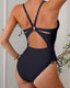 SLIM® Ruched Back-Ring One-Piece Swimsuit