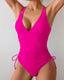 SLIM® Ruched Back-Ring One-Piece Swimsuit