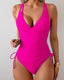 SLIM® Ruched Back-Ring One-Piece Swimsuit