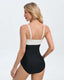 SLIM® Ruched High-Waist One Piece Swimsuit
