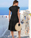 SLIM® Ruffle Sleeve V-Neck Tiered Midi Dress