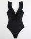 SLIM® Ruffle Backless Belted Swimsuit