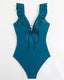 SLIM® Ruffle Backless Belted Swimsuit