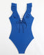 SLIM® Ruffle Backless Belted Swimsuit