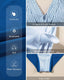 V-neck skirted one-piece swimsuit with ruffle accents, midriff cutout, soft cup bra, and flowy bottom with built-in briefs