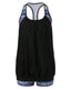 Blouson two-piece swimsuit with weighted tie-side top, high-waist boyshorts, tummy control waistband, and removable bust pads