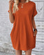 SLIM® Solid Color Pocket Waist Dress