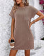 SLIM® Striped Ribbed Mini T-Shirt Dress