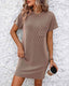 SLIM® Striped Ribbed Mini T-Shirt Dress