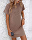 SLIM® Striped Ribbed Mini T-Shirt Dress
