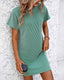 SLIM® Striped Ribbed Mini T-Shirt Dress
