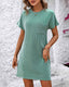 SLIM® Striped Ribbed Mini T-Shirt Dress