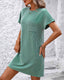 SLIM® Striped Ribbed Mini T-Shirt Dress