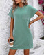 SLIM® Striped Ribbed Mini T-Shirt Dress