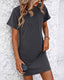 SLIM® Striped Ribbed Mini T-Shirt Dress