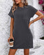SLIM® Striped Ribbed Mini T-Shirt Dress