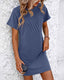 SLIM® Striped Ribbed Mini T-Shirt Dress