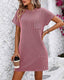 SLIM® Striped Ribbed Mini T-Shirt Dress