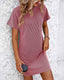 SLIM® Striped Ribbed Mini T-Shirt Dress