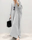 SLIM® Striped Cotton Long Sleeve Maxi Shirt Dress