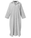 SLIM® Striped Cotton Long Sleeve Maxi Shirt Dress