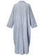 SLIM® Striped Cotton Long Sleeve Maxi Shirt Dress