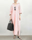 SLIM® Striped Cotton Long Sleeve Maxi Shirt Dress