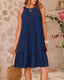 SLIM® Summer Halter Tiered Swing Dress
