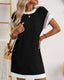 SLIM® Textured Short Sleeve Midi Dress