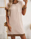 SLIM® Textured Short Sleeve Midi Dress