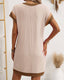 SLIM® Textured Short Sleeve Midi Dress