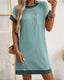 SLIM® Textured Short Sleeve Midi Dress