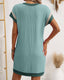 SLIM® Textured Short Sleeve Midi Dress