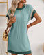 SLIM® Textured Short Sleeve Midi Dress