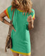 SLIM® Textured Short Sleeve Midi Dress