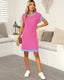 SLIM® Textured Short Sleeve Midi Dress