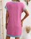 SLIM® Textured Short Sleeve Midi Dress
