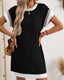 SLIM® Textured Short Sleeve Midi Dress