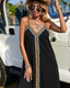 SLIM® Tribal Print Spaghetti Strap Maxi Dress