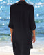 Relaxed fit beach cover-up with V-neckline, flowy silhouette, and side slits for stylish swim layering