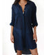 Relaxed fit beach cover-up with V-neckline, flowy silhouette, and side slits for stylish swim layering