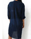 Relaxed fit beach cover-up with V-neckline, flowy silhouette, and side slits for stylish swim layering