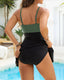 Tummy control one-piece swimsuit with built-in skirt, long torso fit, and quick-drying lightweight fabric for summer swim and vacation wear