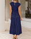 SLIM® Smocked Flutter Sleeve Tiered Midi Dress
