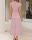 SLIM® Smocked Flutter Sleeve Tiered Midi Dress
