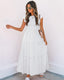 SLIM® Smocked Flutter Sleeve Tiered Midi Dress